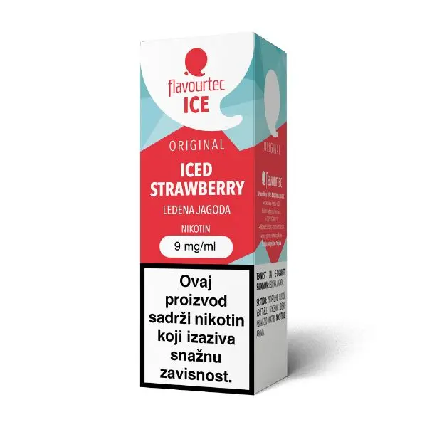 Flavourtec Iced Strawberry10ml 9mg Tečnost za elektronske cigarete prodaje E JOY Podgorica Crna Gora