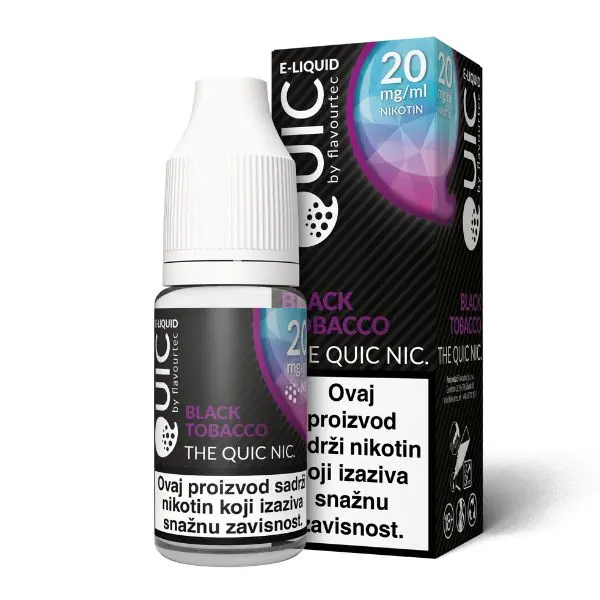 Flavourtec Quic Nic Black Tobacco10ml 20 mg prodaje E JOY Podgorica Crna Gora